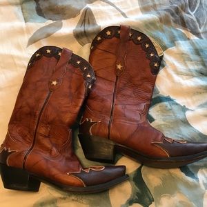 Durango two tone leather cowboy boot size 8